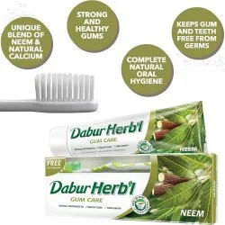 Зубная паста для ухода за деснами Ним Дабур (Herbal Neem Toothpaste Dabur) 100 г 0