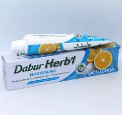 Зубная паста отбеливающая Соль и Лимон Дабур (Herbal Salt & Lemon Toothpaste Dabur) 80 г 3