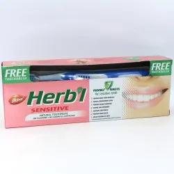 Зубная паста для чувствительных зубов Дабур (Herbal Sensitive Toothpaste Dabur) 150 г + щетка 3