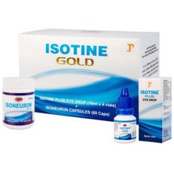 Айсотин Голд Джагат (Isotine Gold Jagat) (Айсотин Плюс капли 10 мл 4 шт и Айсонейрон 60 капс.)