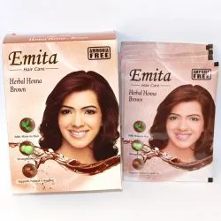 Еміта коричнева фарба-хна (Brown Henna Emita) 60 г (6 пакетиків) 0