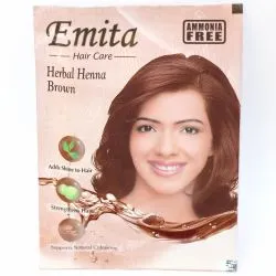 Эмита коричневая краска-хна (Brown Henna Emita) 60 г (6 пакетиков) 5