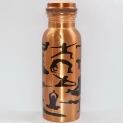 Медная бутылка для воды «Йога» 700 мл 2