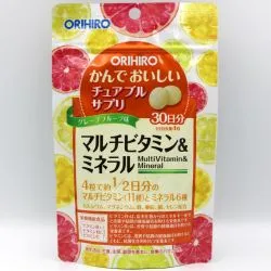 Мультивитамины и Минералы, вкус грейпфрута (Multivitamins & Minerals Orihiro) 60 г (120 табл. / 500 мг) 0