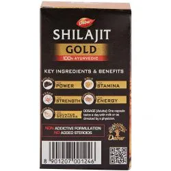 Мумие с золотом Дабур (Shilajeet Gold Dabur) 20 капс. / 513 мг + 100 г меда в подарок 1