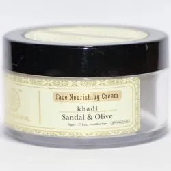 Питательный крем для лица «Сандал и Оливка» с маслом Ши Кхади (Sandal & Olive Face Nourishing Cream With Shea Butter Khadi) 50 г 0