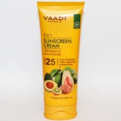 Солнцезащитный крем для лица и тела с киви и авокадо Ваади (Sunscreen Cream SPF 25 with Extracts of Kiwi & Avocado Vaadi) 110 г 1