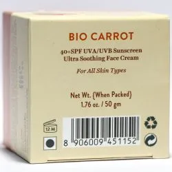 Ультра успокаивающий солнцезащитный крем для лица Био Морковь Биотик SPF 40+ (Bio Carrot Cream Biotique) 50 г 4