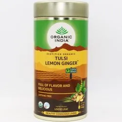 Чай Тулси, Имбирь и Лемонграсс с ароматом Лимона (Tulsi Lemon Ginger Tea Organic India) 100 г 0