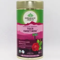 Чай Тулси с Ромашкой, сладкой Розой и Лимонником Органик Индия (Tulsi Sweet Rose Tea Organic India) 0