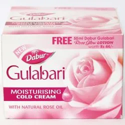 Увлажняющий крем с маслом розы Гулабари Дабур (Gulabari Moisturising Cold Cream Dabur) 55 мл + розовая вода 59 мл 0